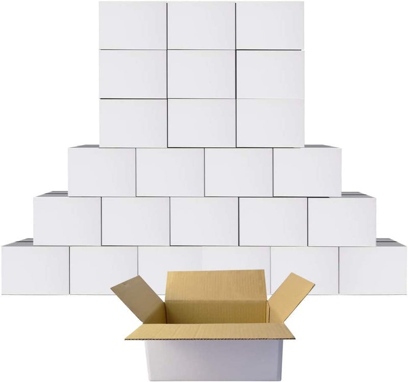 PETAFLOP 9x6x4 Shipping Boxes White Cardboard Mailing Boxes Single Wall Corrugated Box, 25 Pack - Image 4
